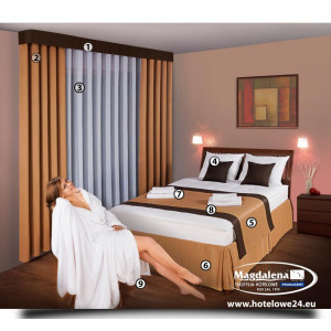 Zasłony hotelowe 250x260cm  - tkanina Blackout