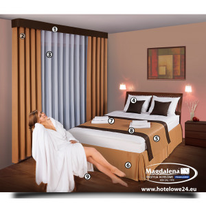 Zasłony zaciemniające blackout - komplet w szerokości 250 cm