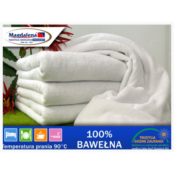 LUKRECJA Ręcznik hotelowy biały gr. 500/m2 rozm. 100x150 cm