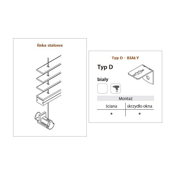 Żaluzja drewniana 25 mm w rozm. 60x120 cm z kolekcji "Natural"