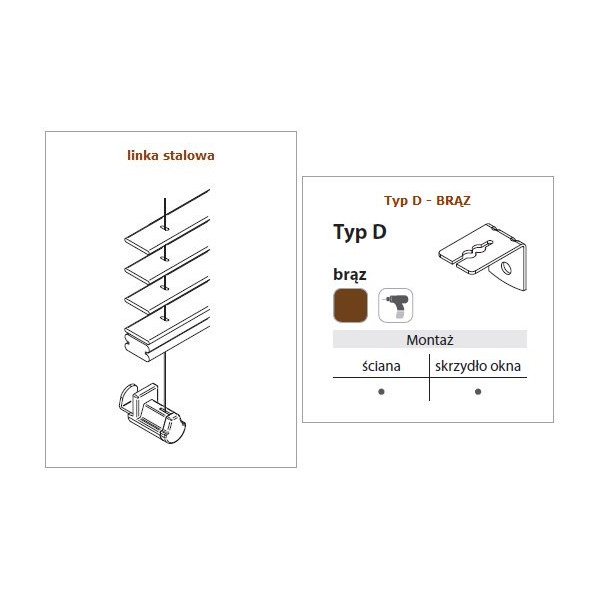Żaluzja drewniana 25 mm w rozm. 60x120 cm z kolekcji "Natural"