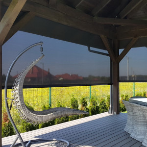 Roleta Screen ZIP rozm. 200x200 cm w kol. "antracyt struktura" z napędem elektrycznym 2