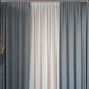 MAG 302 Zasłona Blackout gotowa w kolorze jasnoszarym rozm. 280x240 cm