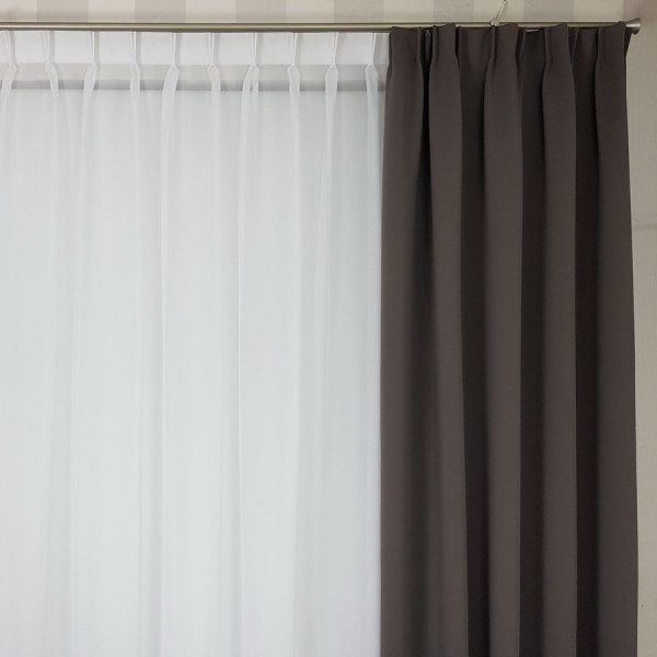 MAG 302 Zasłona Blackout gotowa w kolorze jasnoszarym rozm. 280x240 cm