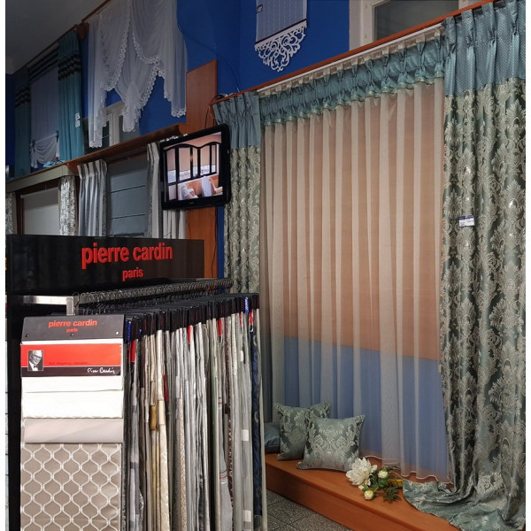 Pierre Cardin. Ekskluzywne zasłony do salonu w szer. 280  cm