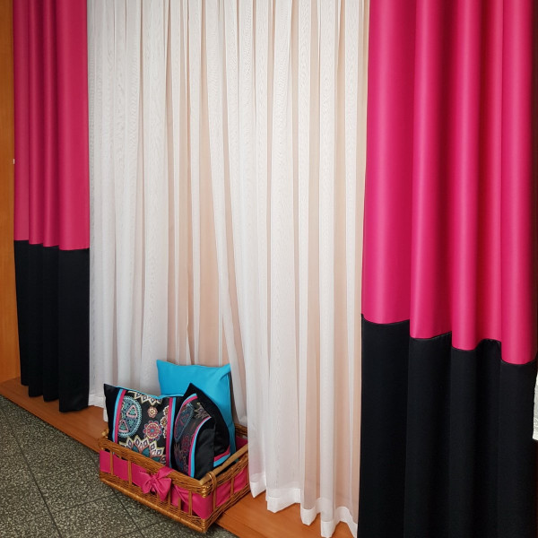 MAG 316 Komplet zasłon z firanądo salonu na szer. 280x250 cm