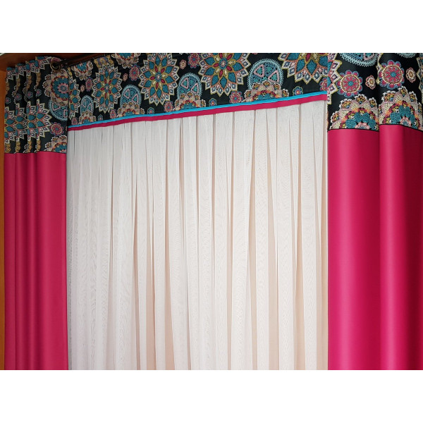 MAG 316 Komplet zasłon z firanądo salonu na szer. 280x250 cm