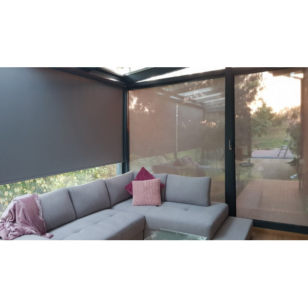 RM 45 Roleta wolnowisząca z napędem elektrycznym w rozm. 185x300 cm kolor szary