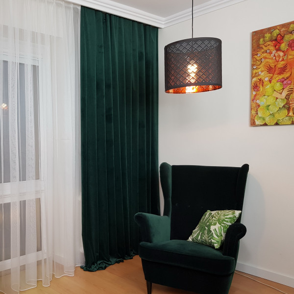 MAG 328 Nowoczesna zasłona do salonu kol. zielony szer. 140x240 cm