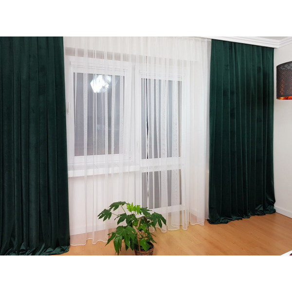 MAG 328 Nowoczesna zasłona do salonu kol. zielony szer. 140x240 cm