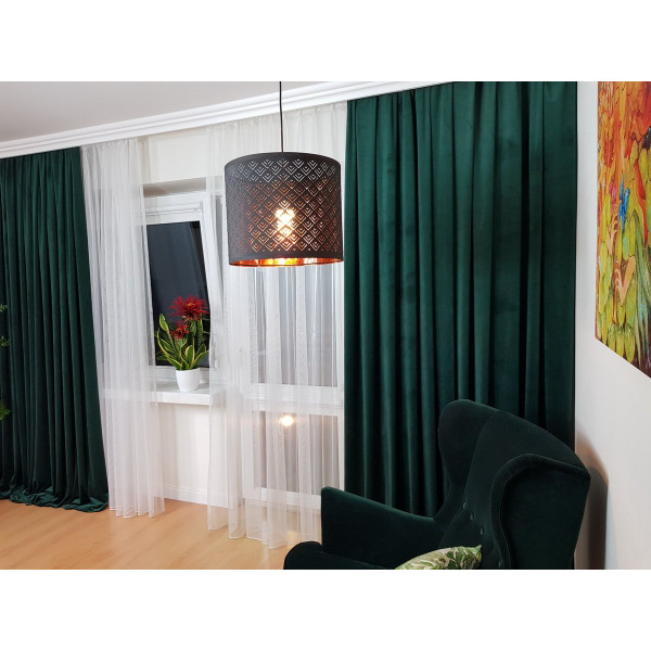 MAG 328 Nowoczesna zasłona do salonu kol. zielony szer. 140x240 cm