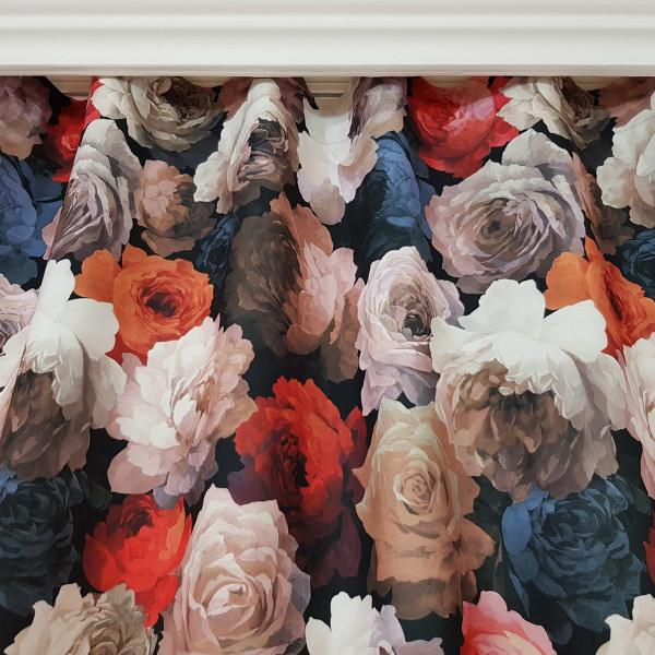 MAG 331 Zasłona gotowa na taśmie z motywem kwiatowym szer. 140x240 cm