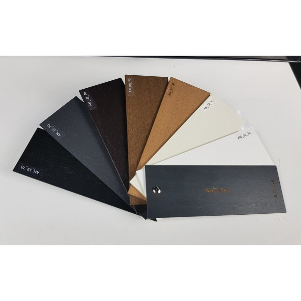 Żaluzja drewniana antracyt 70mm z napędem elektrycznym w rozm. 190x160 cm