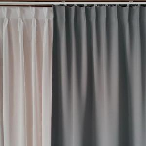 SC/UNI/115 Tkanina zasłonowa blackout kol. szary o szer. 280 cm 2