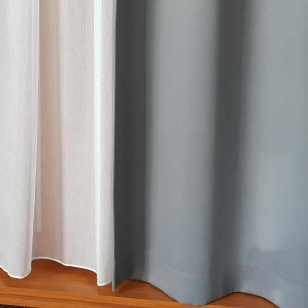 SC/UNI/115 Tkanina zasłonowa blackout kol. szary o szer. 280 cm