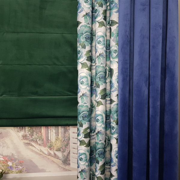 Zasłona na przelotkach w kwiaty MAG 337 w rozm. 140x250 cm