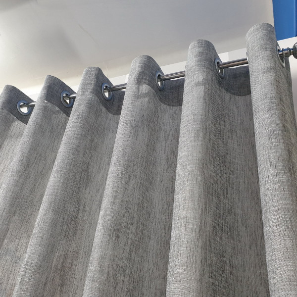 Zasłona na przelotkach szara do salonu w rozm. 240x250 cm
