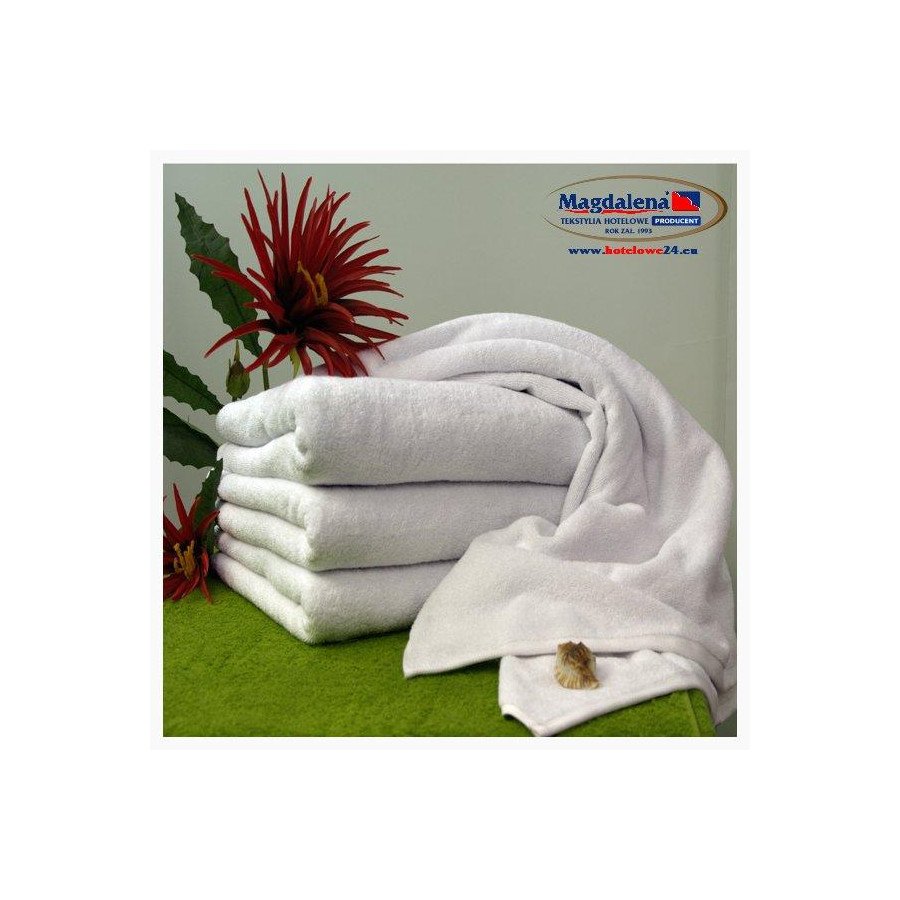 LUKRECJA Ręcznik hotelowy biały gr. 500g/m2 rozm. 70x140 cm za 10 szt.