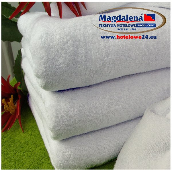 LUKRECJA Ręcznik hotelowy biały gr. 500g/m2 rozm. 70x140 cm za 10 szt.