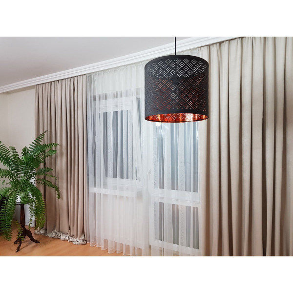 Zasłona welurowa do salonu rozmiar 140x250 cm kol. jasny beż MAG 328