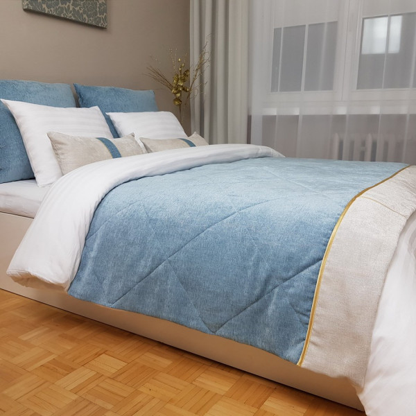 2. Pokój wzorcowy w hotelu SKY002.Zasłony firany hotelowe i pasaż na łózko