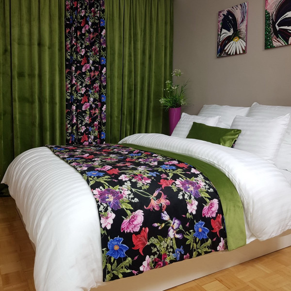 6.Pokój wzorcowy w hotelu SKY006. Zasłony firany do hotelu i pasaż poszewki na łózko