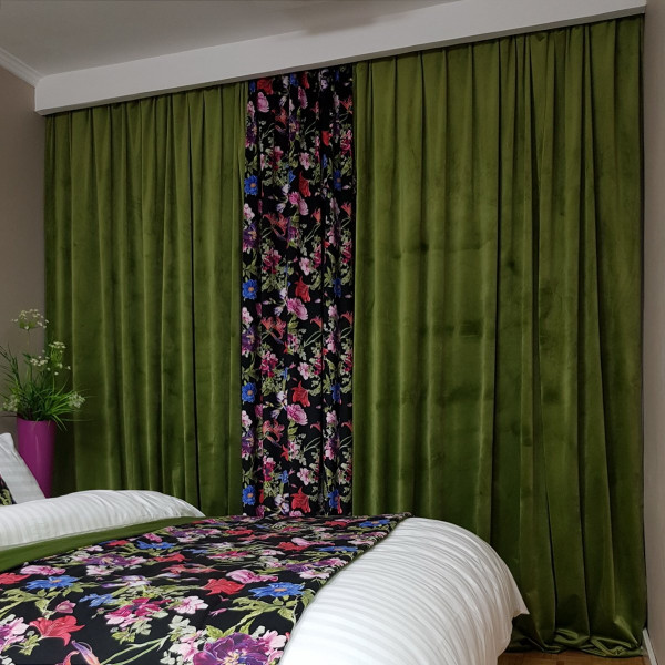 6.Pokój wzorcowy w hotelu SKY006. Zasłony firany do hotelu i pasaż poszewki na łózko