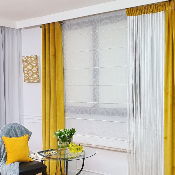 Zasłona gotowa na przelotkach rozm. 135x250 cm SUNFLOWER02