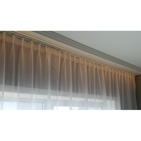 Nowoczesna firana z woalu do pokoju na fleksach szer. 200x250 cm