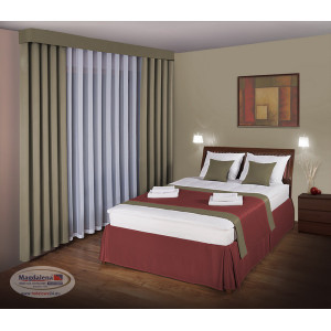 Zasłony zaciemniające blackout w szerokości 250 cm - komplet