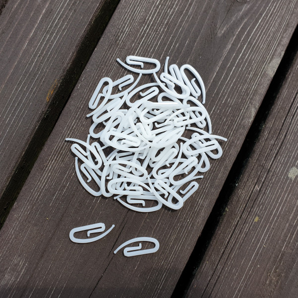 Agrafki do firan i zasłon dla systemu szyn aluminiowych KS - 100 sztuk